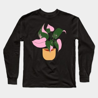 Philodendron Pink Princess Plant Long Sleeve T-Shirt